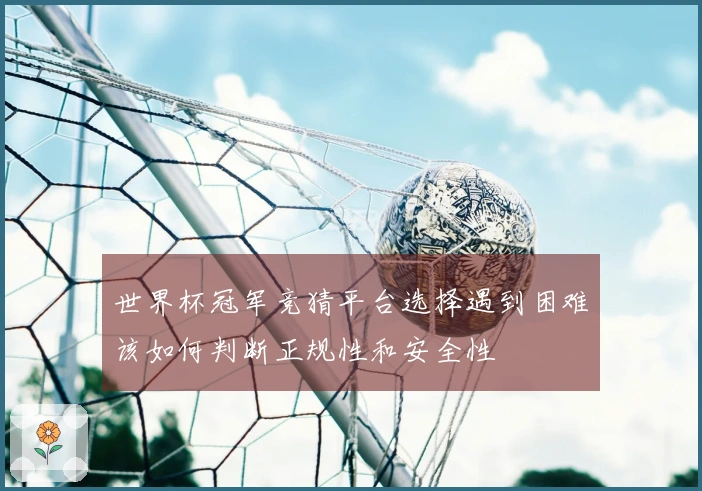 世界杯冠军竞猜平台选择遇到困难该如何判断正规性和安全性